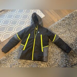Boys Spyder Insulated Hooded Ski Jacket size XL